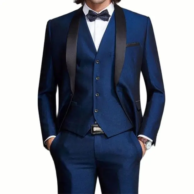 Navy Blue Men Suits for Wedding Suit Man Blazers Black Shawl Lapel Slim Fit Groom Tuxedos 3Piece Latest Coat Pant Designs Costum
Navy Blue Men Suits for Wedding Suit Man Blazers Black Shawl Lapel Slim Fit Groom Tuxedos 3Piece Latest Coat Pant Designs Costum
