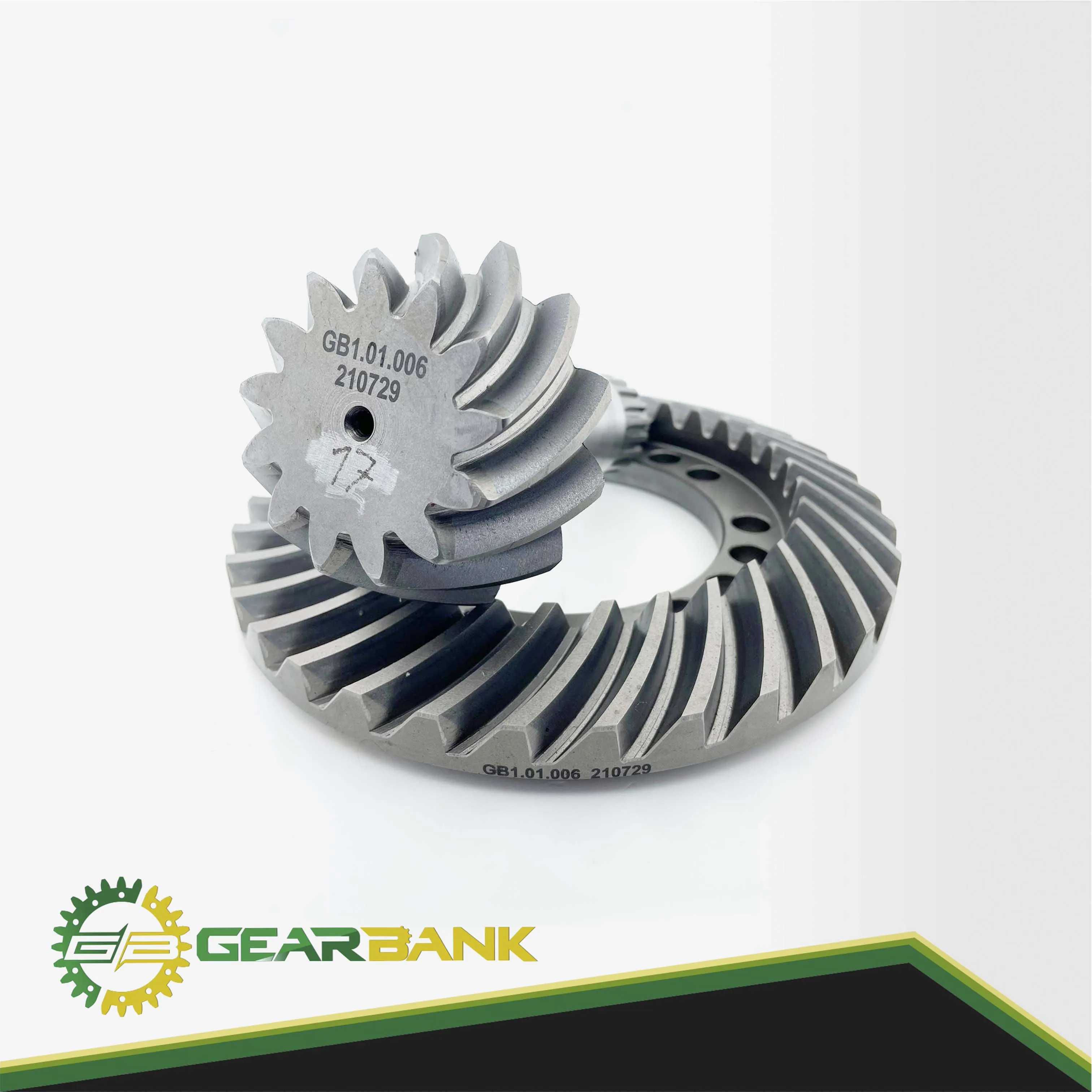 Spiral Bevel Gear Set Compatible to John Deere Aftermarket Reference OEM No AL161277 Z13/34 Replacement Agricultural Spare Parts
Spiral Bevel Gear Set Compatible to John Deere Aftermarket Reference OEM No AL161277 Z13/34 Replacement Agricultural Spare Parts
