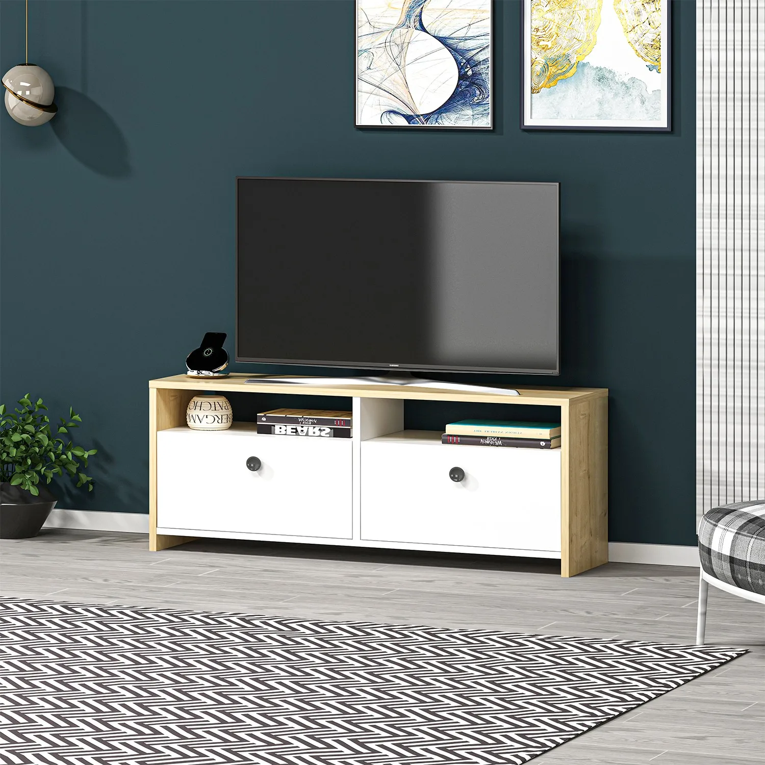 Mini Tv Unit Wooden Oak White Home Decor Furniture Luxury Design Sturdy Easy Installation 90cm
Mini Tv Unit Wooden Oak White Home Decor Furniture Luxury Design Sturdy Easy Installation 90cm