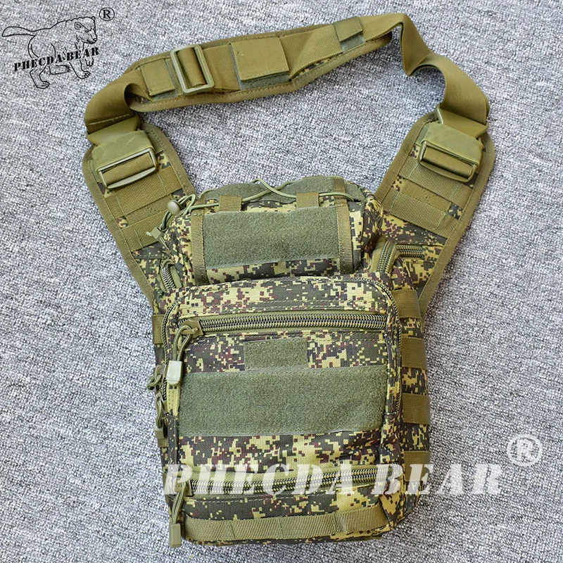 

Russia army camouflage EMR tactical alforja molle system 12l outdoor hunting bag fishing gear bag camping military tactical bag