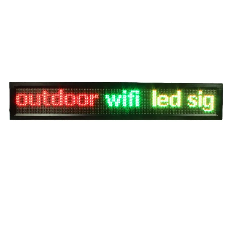 P10 Outdoor DIP / SMD 16X192dots 4scan Dual Color 201x25x9cm Led Scrolling Text Signboard 1R1G Display Screen
P10 Outdoor DIP / SMD 16X192dots 4scan Dual Color 201x25x9cm Led Scrolling Text Signboard 1R1G Display Screen