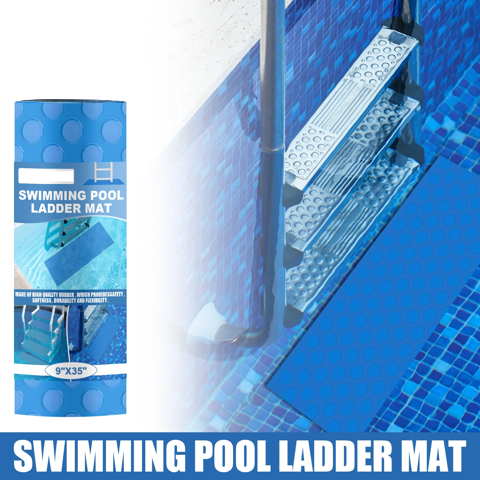 Swimming Pool Ladder Mat Rubber Wear-Resistant Floor Mat Bathroom Swimming Pool Non-Slip Outdoor Indoor Special Foot Mat
Swimming Pool Ladder Mat Rubber Wear-Resistant Floor Mat Bathroom Swimming Pool Non-Slip Outdoor Indoor Special Foot Mat