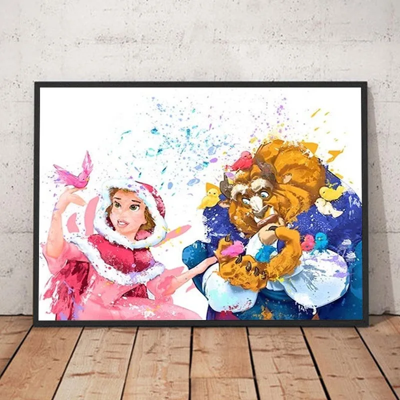 Watercolor Beauty and the Beast Canvas Painting Wall Art Disney Princess Belle Poster Prints For Kids Bedroom Cartoon Home Decor
Watercolor Beauty and the Beast Canvas Painting Wall Art Disney Princess Belle Poster Prints For Kids Bedroom Cartoon Home Decor