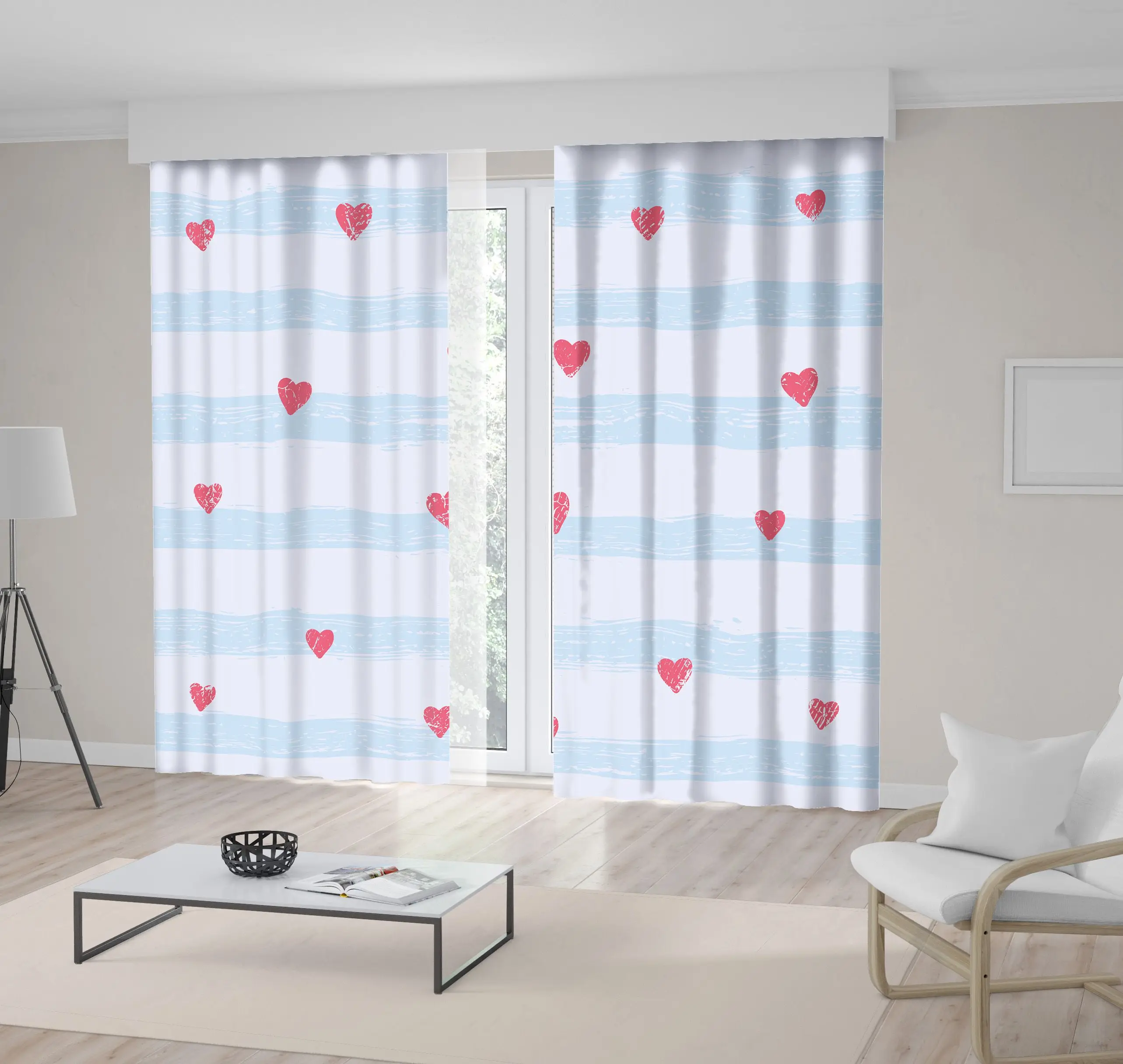 Curtain Confetti Hearts on Striped Background Abstract Sea Februay Romantic Season Artwork Red Blue
Curtain Confetti Hearts on Striped Background Abstract Sea Februay Romantic Season Artwork Red Blue