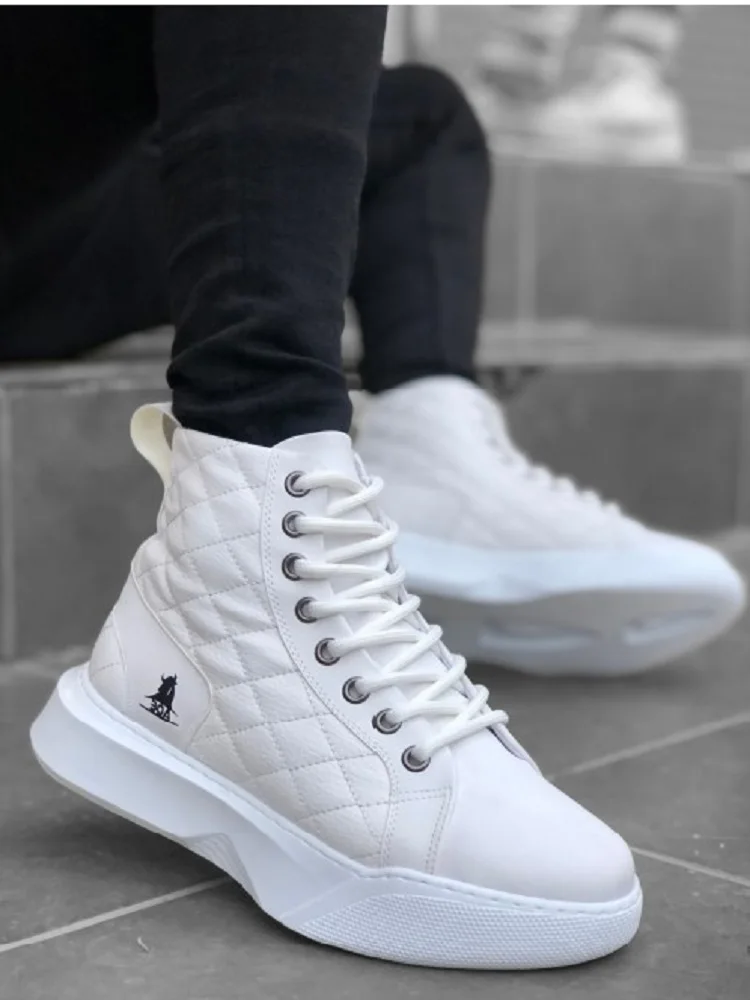 MP0159 Lace-Up White Men's High Sole Sport Boots Sensitive Flexible Comfortable Casual Boots Faux Leather
MP0159 Lace-Up White Men's High Sole Sport Boots Sensitive Flexible Comfortable Casual Boots Faux Leather