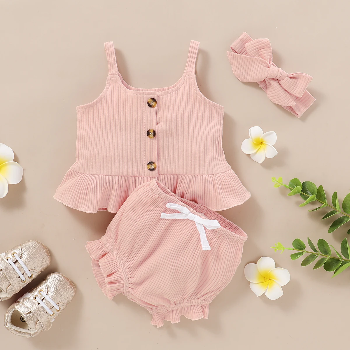 3PCS Baby Girl Clothes Hot Summer Girls Outfits Free Shipping Sleeveless Pink/Yellow Headband Set 0-18M Newborn Clothes Mikrdoo
3PCS Baby Girl Clothes Hot Summer Girls Outfits Free Shipping Sleeveless Pink/Yellow Headband Set 0-18M Newborn Clothes Mikrdoo