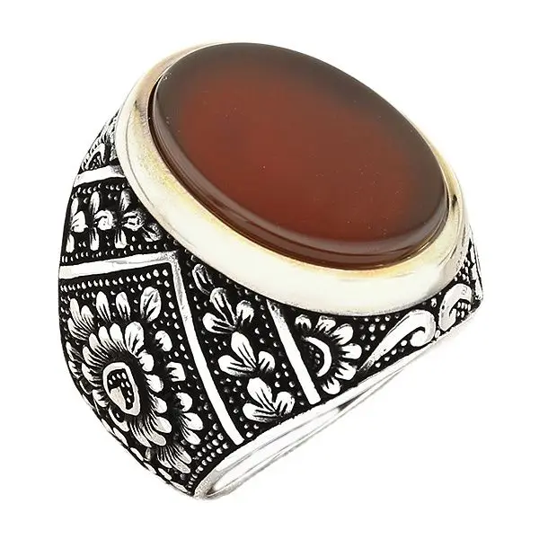 Kingly Garden Design Sterling Silver Men's Ring with Oval Red Agate Raw Stone Jewelry Gift for Birthday for Family and Friends
Kingly Garden Design Sterling Silver Men's Ring with Oval Red Agate Raw Stone Jewelry Gift for Birthday for Family and Friends