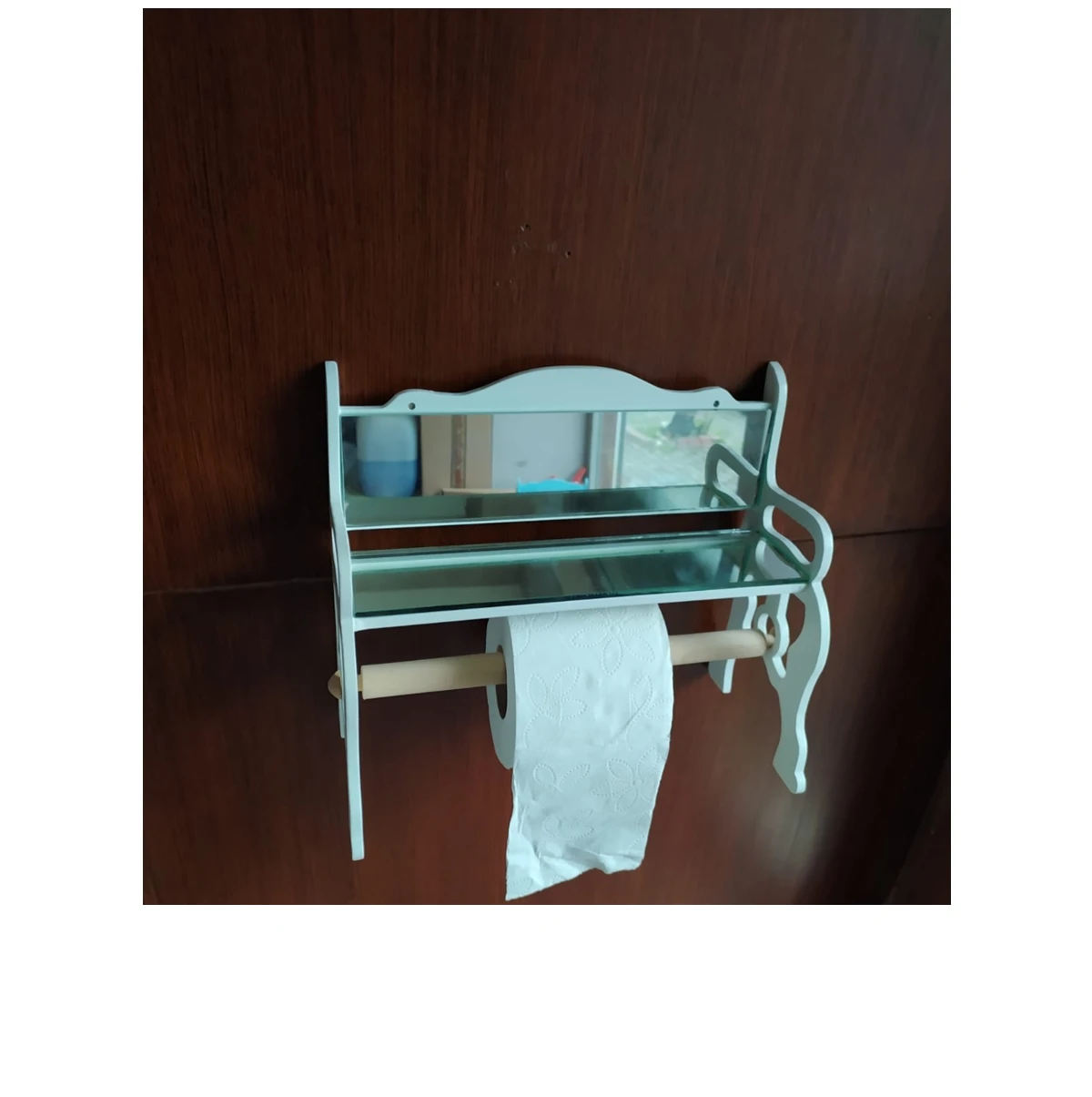 Wooden bamboo mirror toilet paper holder bathroom kitchen wall mounted toilet paper roll holder storage container 28 * 13 * 25cm
Wooden bamboo mirror toilet paper holder bathroom kitchen wall mounted toilet paper roll holder storage container 28 * 13 * 25cm
