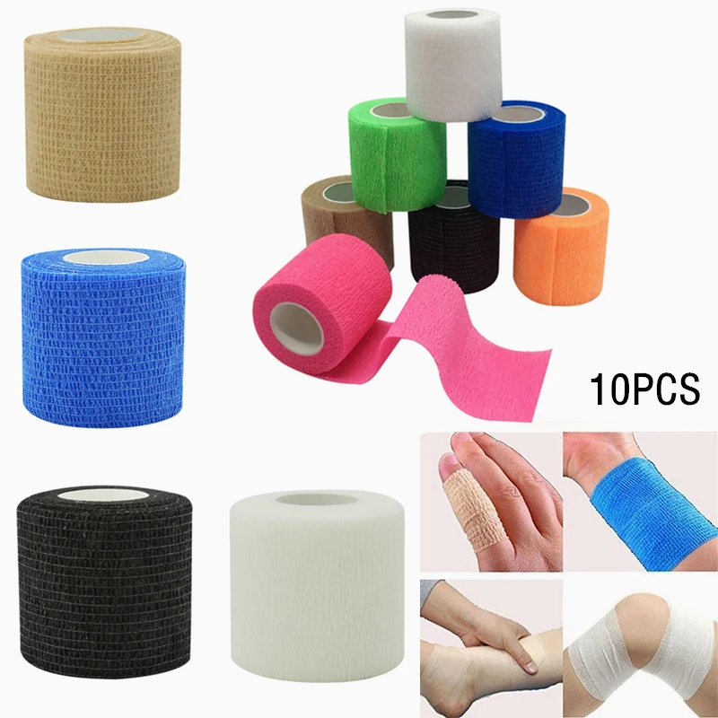 10pcs 5cm*4.5m Non-woven Self-adhesive Bandage Fitness Elastic Sports Bandage for Finger Joint Knee
10pcs 5cm*4.5m Non-woven Self-adhesive Bandage Fitness Elastic Sports Bandage for Finger Joint Knee