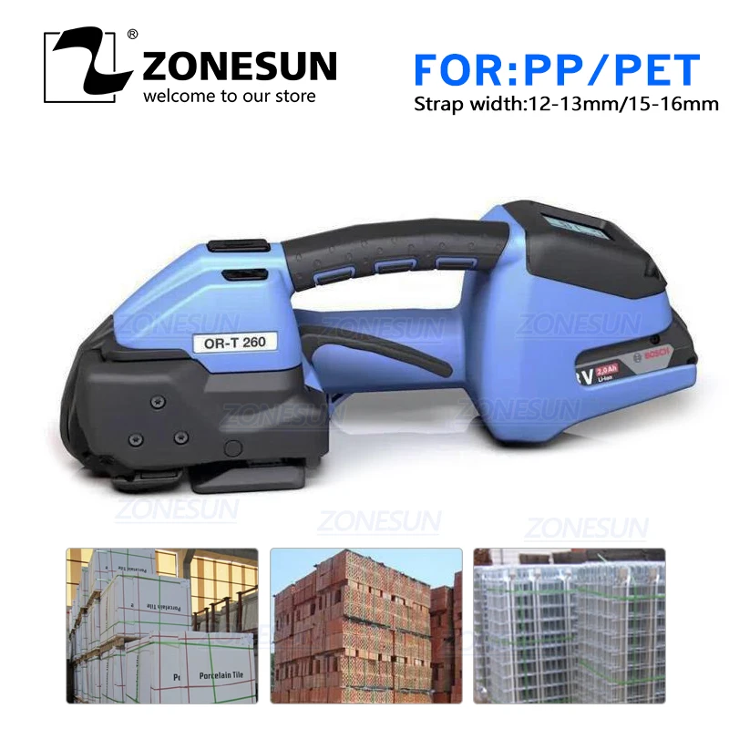 ZONESUN ORT 260 Швейцарский инструмент для пластиковых ремней на батарейках