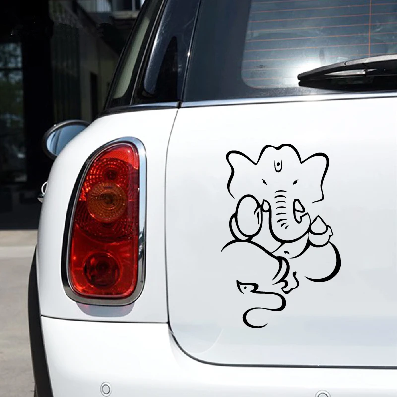 Виниловая наклейка Namaste Ganesha для украшения автомобильного окна слон Будда Лотос