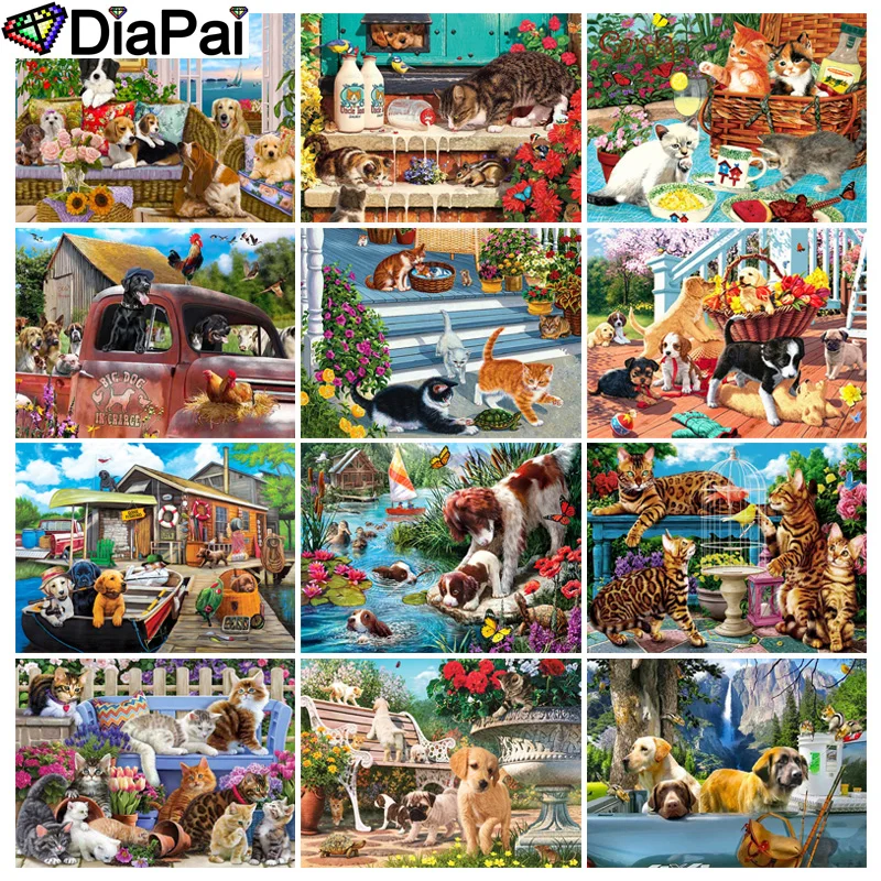 DIAPAI Diamond Painting Cross Stitch "Cat Dog Chicken Turtle" 5D DIY Diamond Embroidery Full Square/round Rhinestone Of Picture
DIAPAI Diamond Painting Cross Stitch "Cat Dog Chicken Turtle" 5D DIY Diamond Embroidery Full Square/round Rhinestone Of Picture