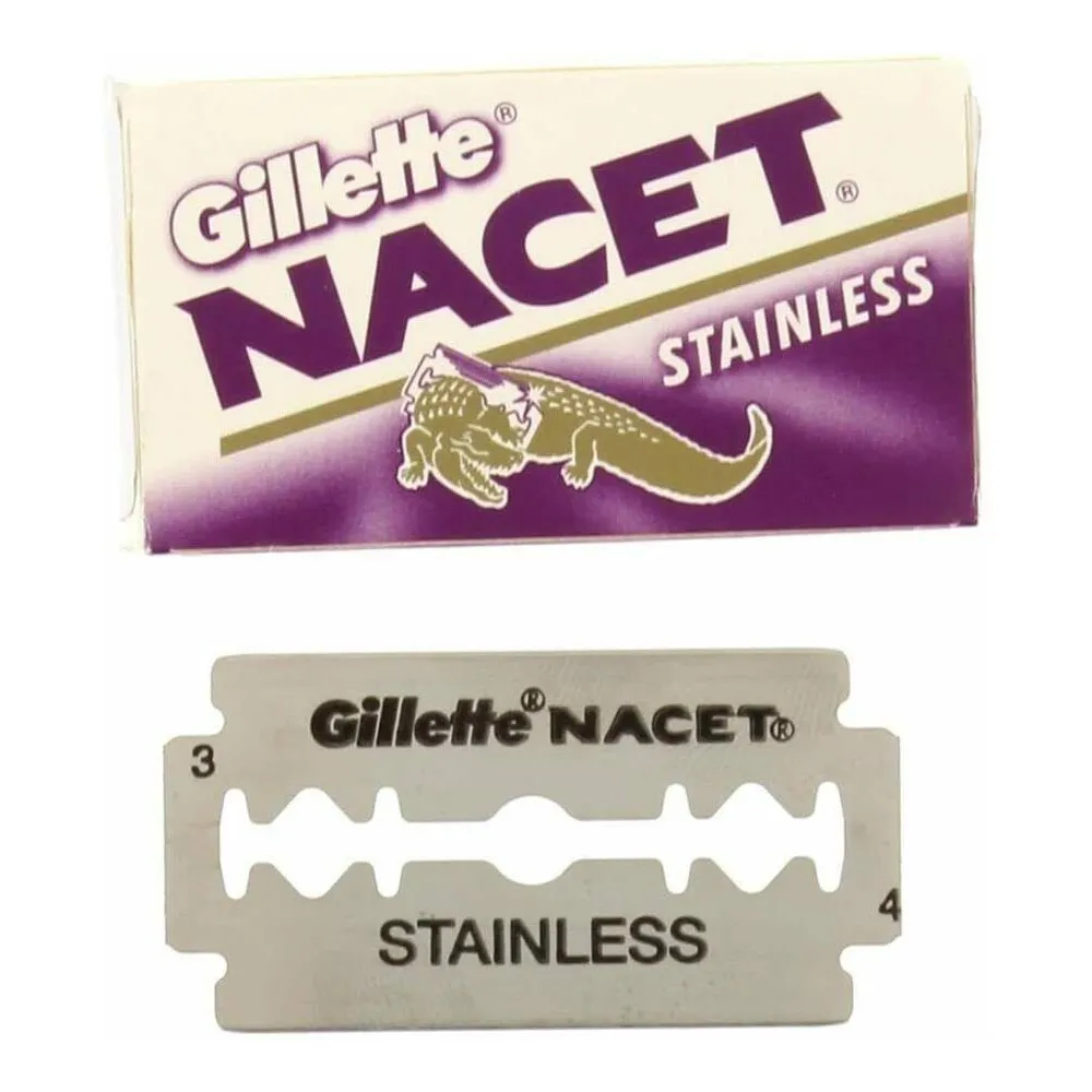 Оригинальные лезвия Gillette Nacket бритвенные с двойным краем для мужчин ухода за