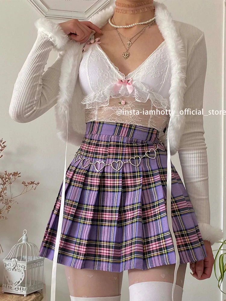 IAMHOTTY Цветочные нашивки кружевной Camis Y2K корсет с оборками сексуальный
