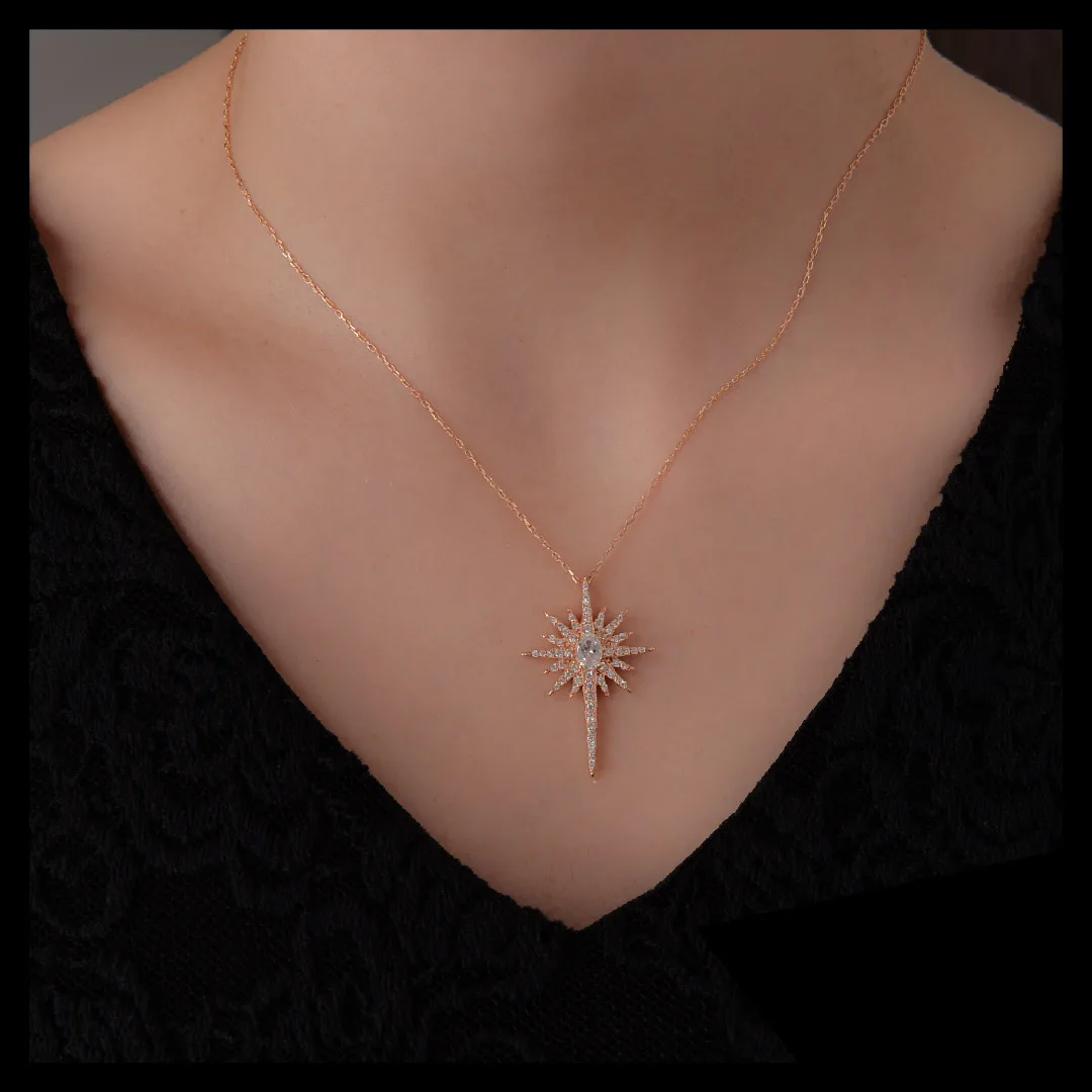 Accessories, Gift of Jewelry, Oval Stone Large Pole Star Silver Necklace, Fashion #21707
Accessories, Gift of Jewelry, Oval Stone Large Pole Star Silver Necklace, Fashion #21707