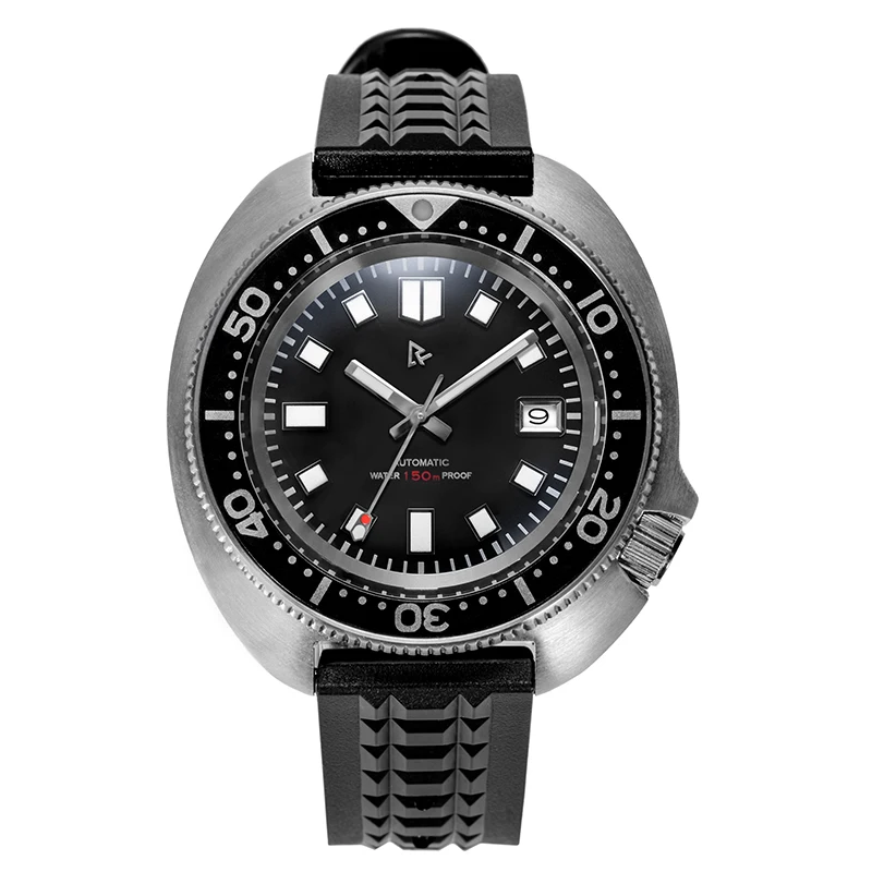

Rdunae R2X Diver Watch 6105 Abalone Homage Turtle Retro 46mm Dial Sapphire Date Luminous Mens NH35 Automatic Mechanical 20Bar