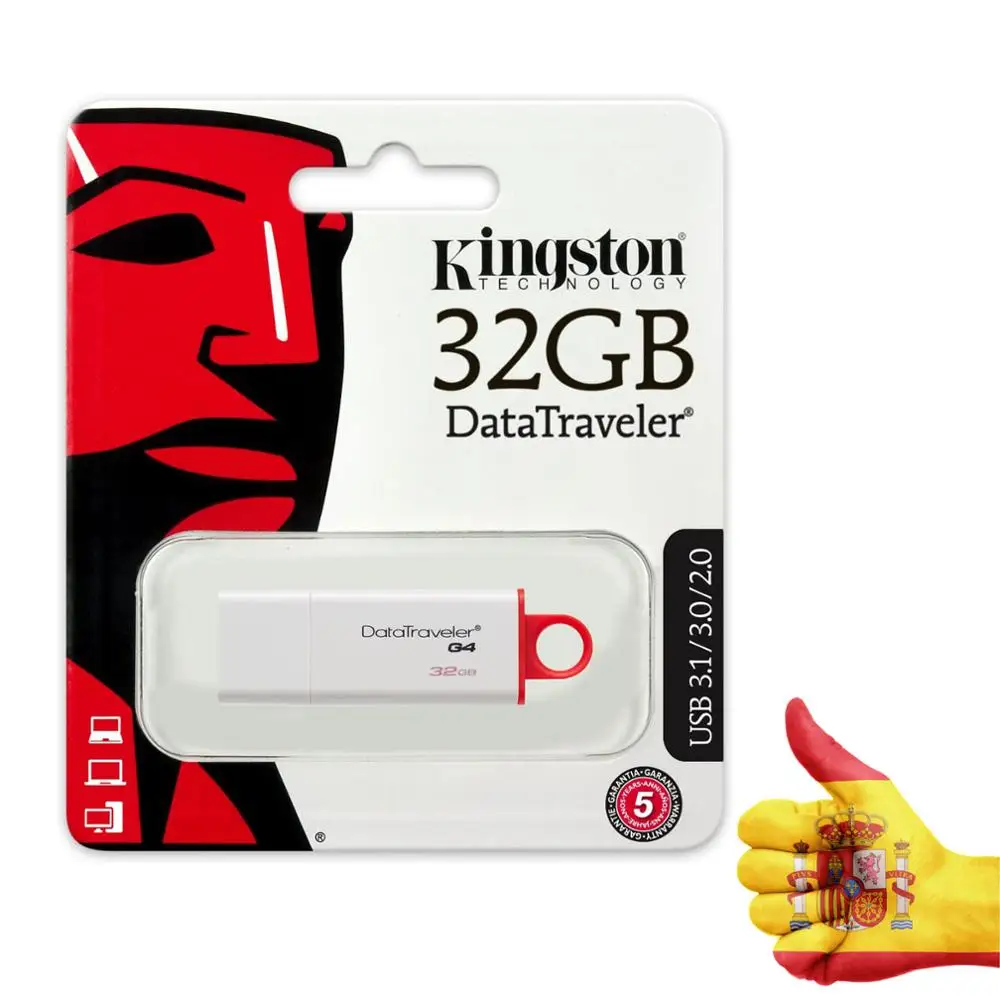 Kingston DataTraveler G4 DTIG4/32 hard GB - Memoria USB 3 0 32 цвет белый/красный | Компьютеры и офис
