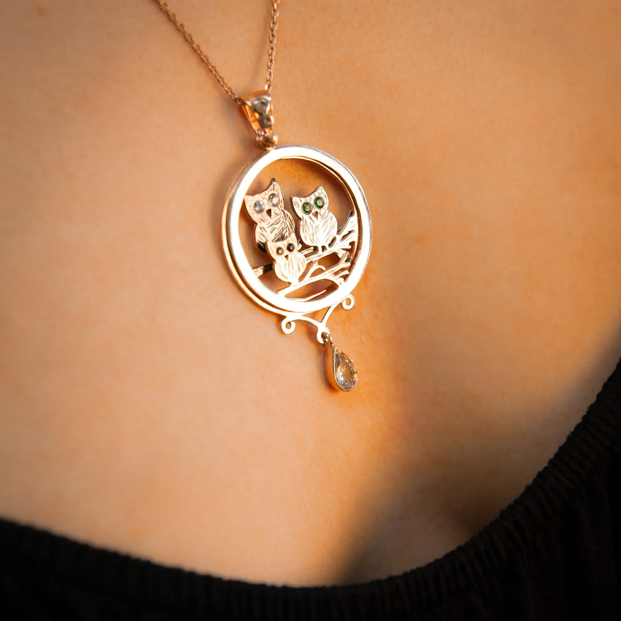 Special Design Owl Core Family Silver Necklace 925 sterling silver antiallergic necklace
Special Design Owl Core Family Silver Necklace 925 sterling silver antiallergic necklace