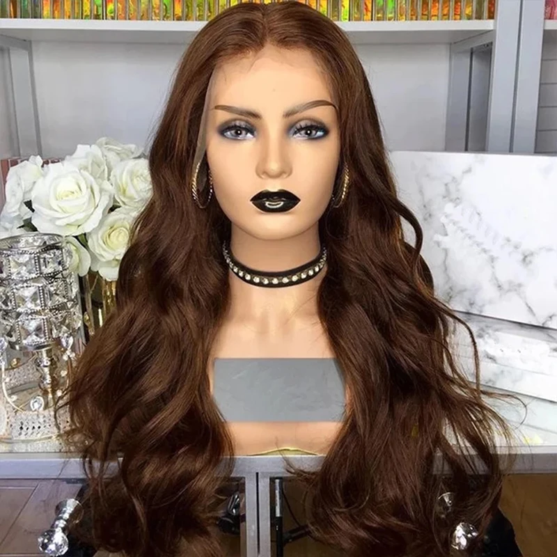 Brown Soft Body Wave Wig Synthetic Lace Front Wig Synthetic Wigs for Women Heat Resistant Fiber Hair Smooth Daily Wig
Brown Soft Body Wave Wig Synthetic Lace Front Wig Synthetic Wigs for Women Heat Resistant Fiber Hair Smooth Daily Wig