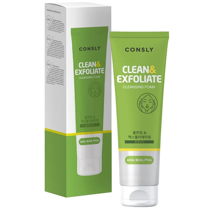 Пенка отшелушивающая с AHA BHA PHA кислотами Consly 120ml. Оригинал. Корея. Очищающее