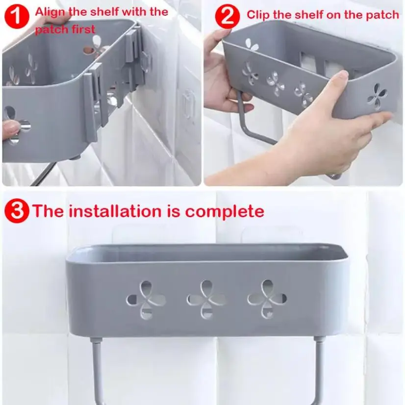 Creative Wall-mounted Bathroom Kitchen Storage Shelves Rack Organizer Shampoo Holder Shelf Shower Wall Storage Shelves Basket
Creative Wall-mounted Bathroom Kitchen Storage Shelves Rack Organizer Shampoo Holder Shelf Shower Wall Storage Shelves Basket