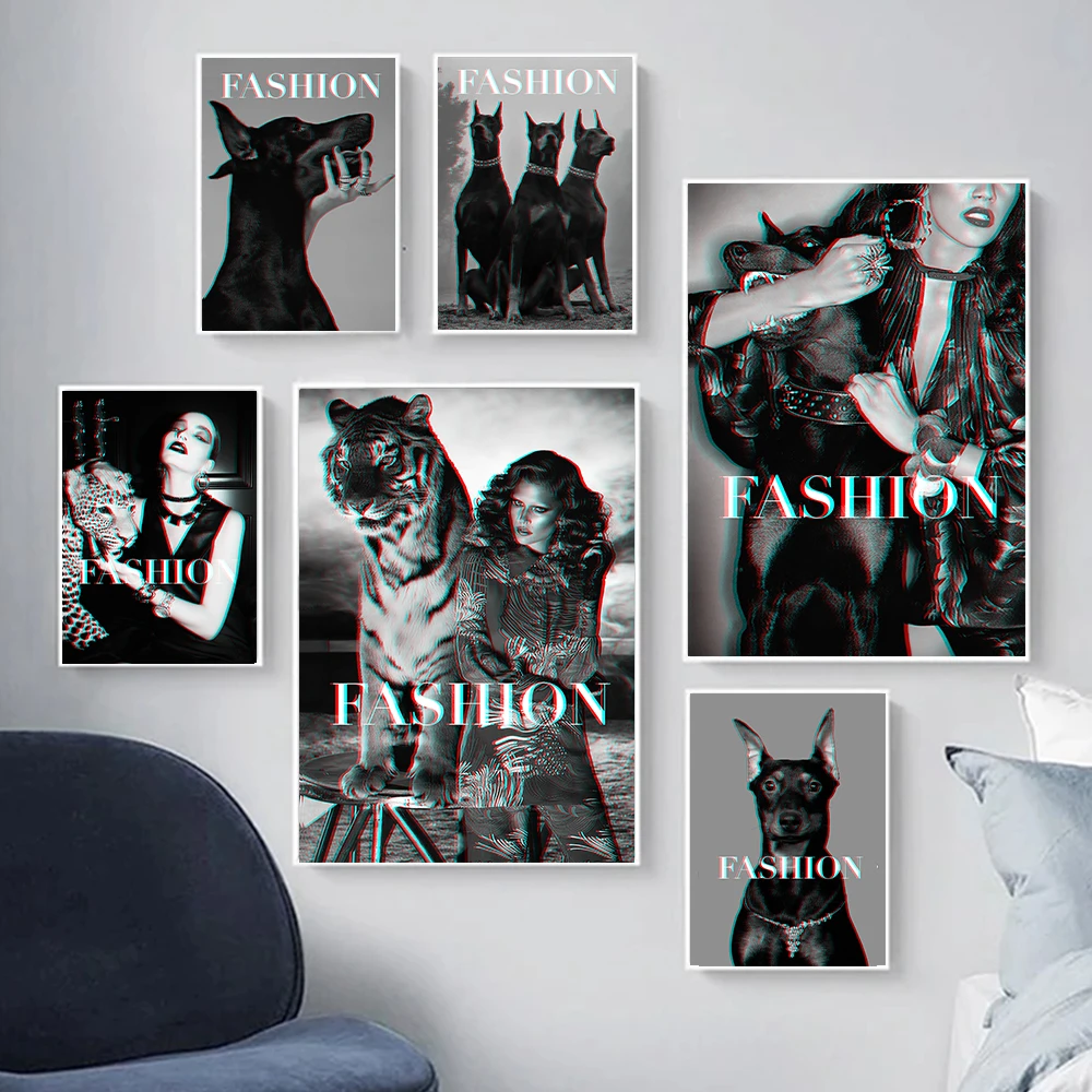 Black White Fashion Star Dog Magazine Luxury Canvas Painting Nordic Poster And Print Wall Art Picture For Living Room Home Decor
Black White Fashion Star Dog Magazine Luxury Canvas Painting Nordic Poster And Print Wall Art Picture For Living Room Home Decor