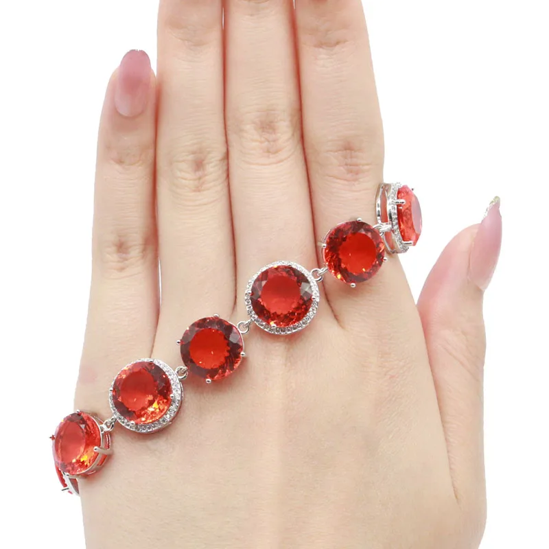 15x15mm Delicate Fine Cut 22.5g Created 13mm Orange Spessartine Garnet CZ Women Dating Silver Bracelet 7.0-8.0inch or 17.75-20cm
15x15mm Delicate Fine Cut 22.5g Created 13mm Orange Spessartine Garnet CZ Women Dating Silver Bracelet 7.0-8.0inch or 17.75-20cm