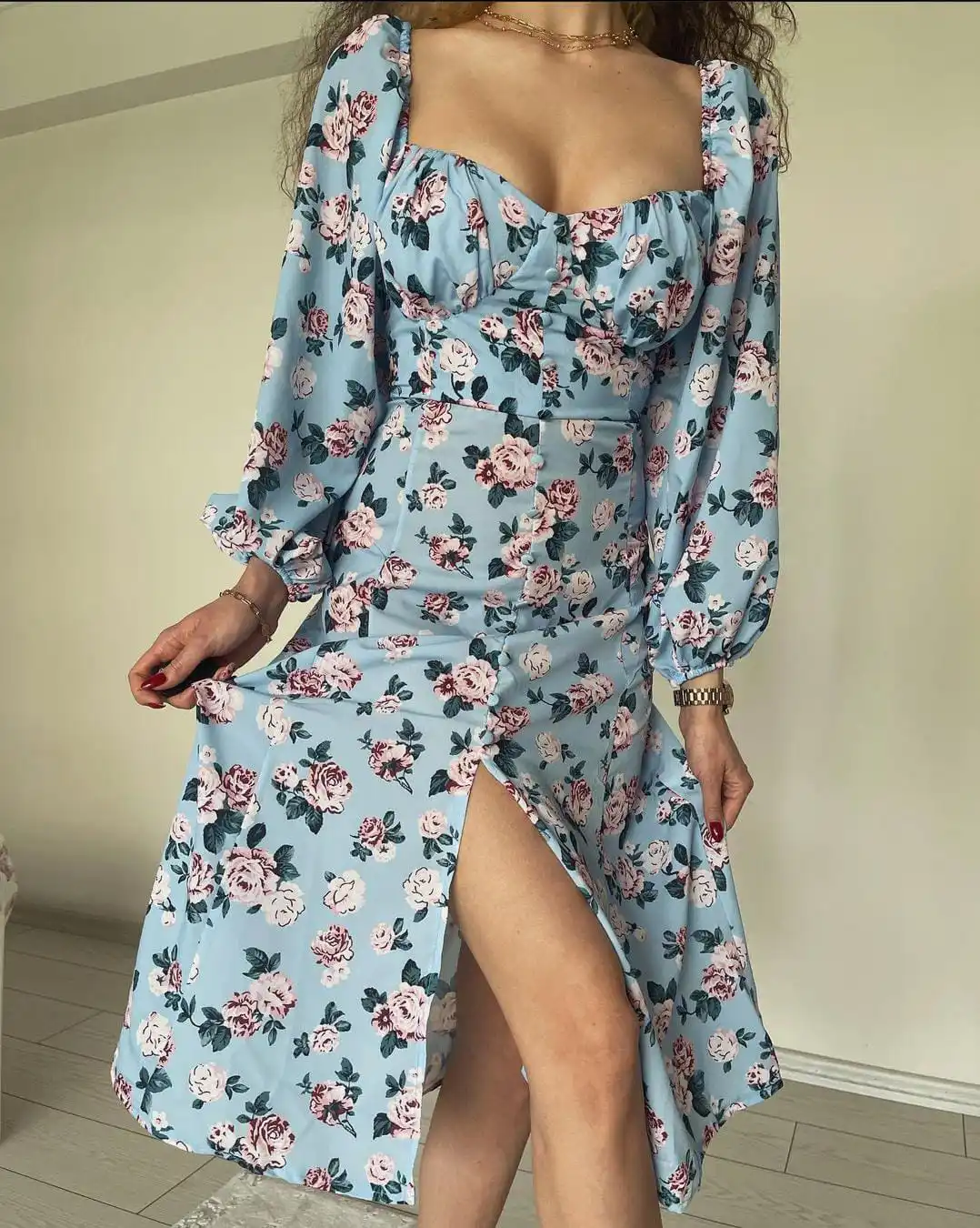 Tobinoone Print Summer Dress Women Floral Puff Sleeve Square Collar High Slit Sundress Party Drawstring Holiday Dresses
Tobinoone Print Summer Dress Women Floral Puff Sleeve Square Collar High Slit Sundress Party Drawstring Holiday Dresses