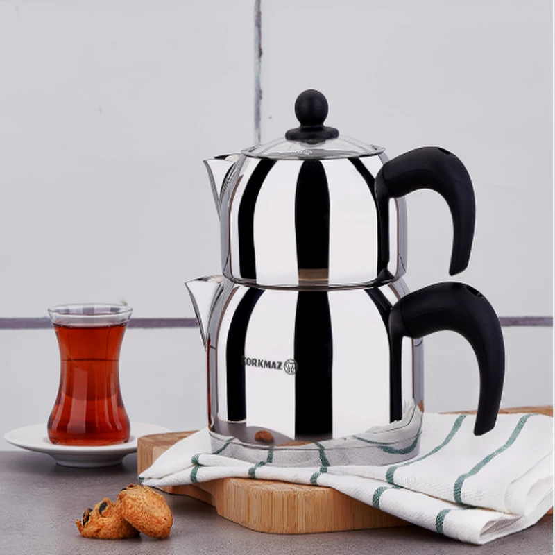 Korkmaz Orbit A070-A071 18/10 Stainless Steel English Set 1teapot With Ergonomic Handle Stainless Steel Set For Brewing Tea
Korkmaz Orbit A070-A071 18/10 Stainless Steel English Set 1teapot With Ergonomic Handle Stainless Steel Set For Brewing Tea