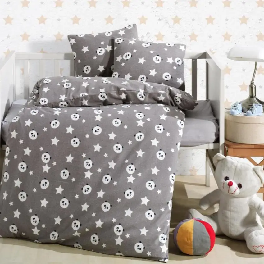 Crib Bed Baby Nursery Sets Playground Gray Color Panda Pattern Natural Theme 3 Piece Fitted Sheet Pillowcase Duvet Cover
Crib Bed Baby Nursery Sets Playground Gray Color Panda Pattern Natural Theme 3 Piece Fitted Sheet Pillowcase Duvet Cover