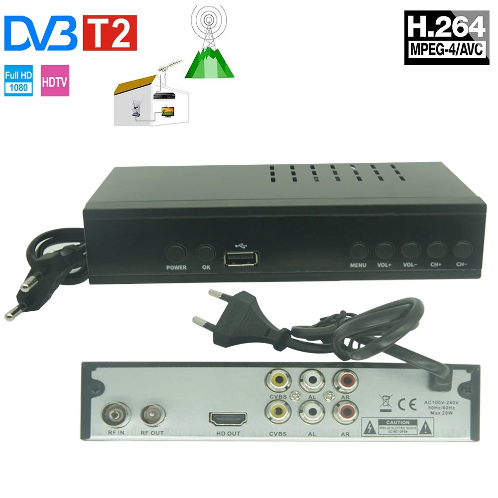 Spain DVB T2 TV Box WIFI USB 2.0 Full HD 1080P DVB T2 Tuner TV Box Satellite HD TV Receiver Tuner DVB T2 Built-in Manual
Spain DVB T2 TV Box WIFI USB 2.0 Full HD 1080P DVB T2 Tuner TV Box Satellite HD TV Receiver Tuner DVB T2 Built-in Manual