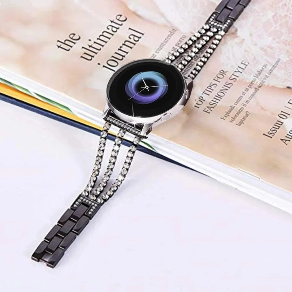 Ремешок Женский со стразами для наручных часов Samsung Galaxy Watch 4 Classic браслет