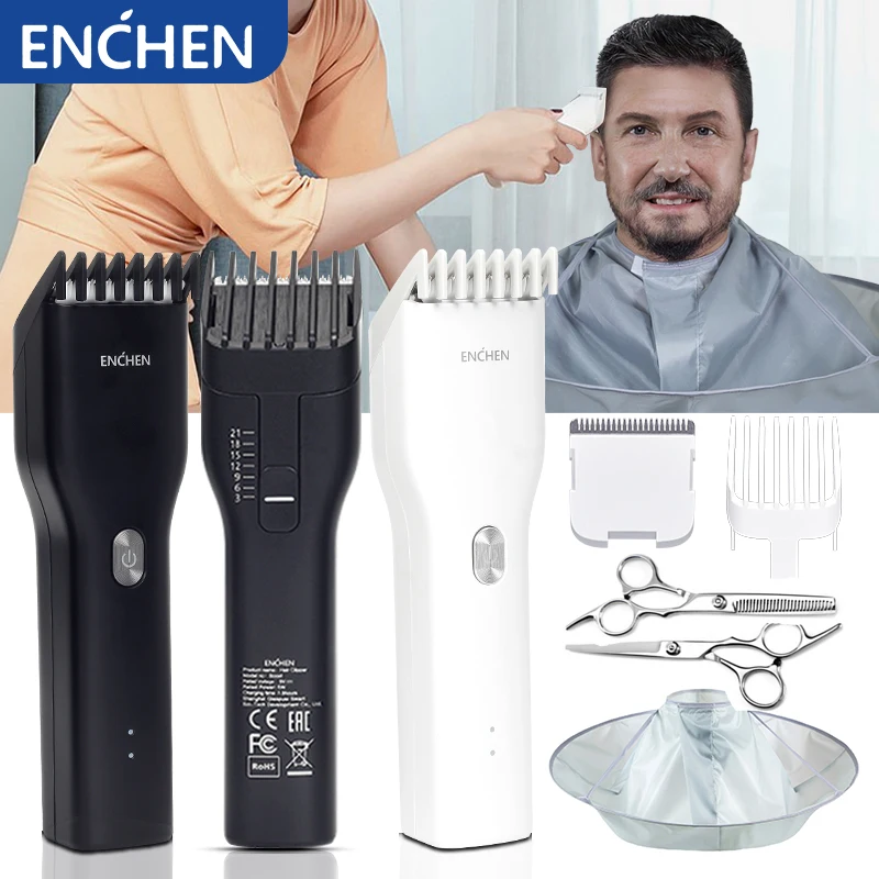 ENCHENBoost Electric Men's Hair Clippers with Adjustable Comb Waterproof Original Smart Hair Trimmer Low Noise Adult Kid Haircut
ENCHENBoost Electric Men's Hair Clippers with Adjustable Comb Waterproof Original Smart Hair Trimmer Low Noise Adult Kid Haircut