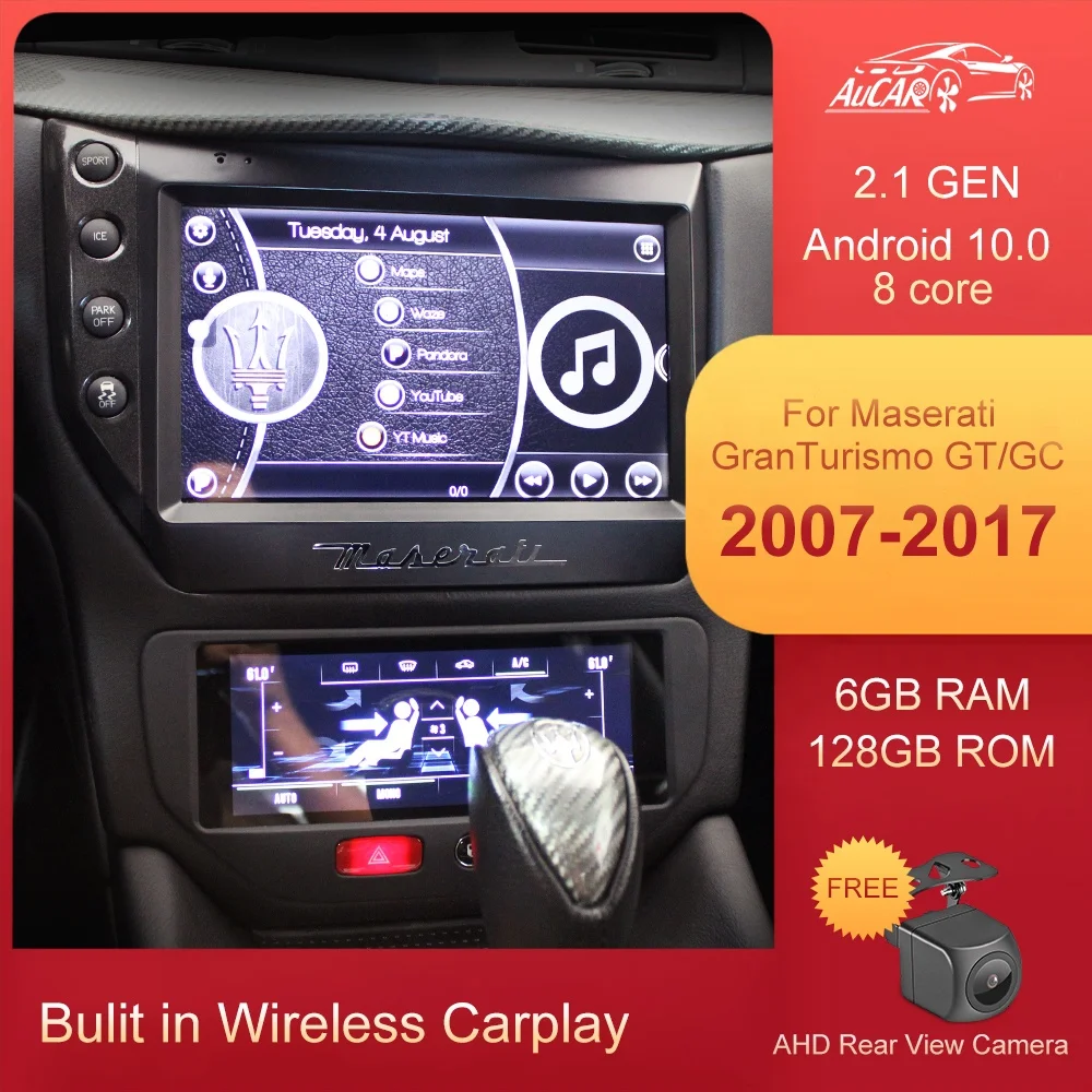 AuCAR 2.1 Android Car radio For Maserati GranTurismo GT/GC 2007-2017 Car radio multimedia Stereo Audio DVD player
AuCAR 2.1 Android Car radio For Maserati GranTurismo GT/GC 2007-2017 Car radio multimedia Stereo Audio DVD player