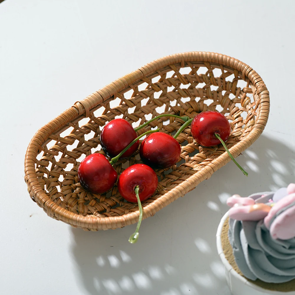 Wild Rattan Hand Woven Fruit Basket Food Container Storage Tray Bread Plate for Home Kitchen
Wild Rattan Hand Woven Fruit Basket Food Container Storage Tray Bread Plate for Home Kitchen