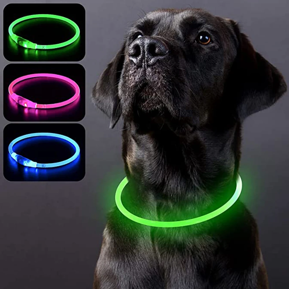 Glowing LED Dog Collar USB Rechargeable Pet Collar Silicone Adjustable Light Up Doggy Collar For Night Time Walking Exercising
Glowing LED Dog Collar USB Rechargeable Pet Collar Silicone Adjustable Light Up Doggy Collar For Night Time Walking Exercising