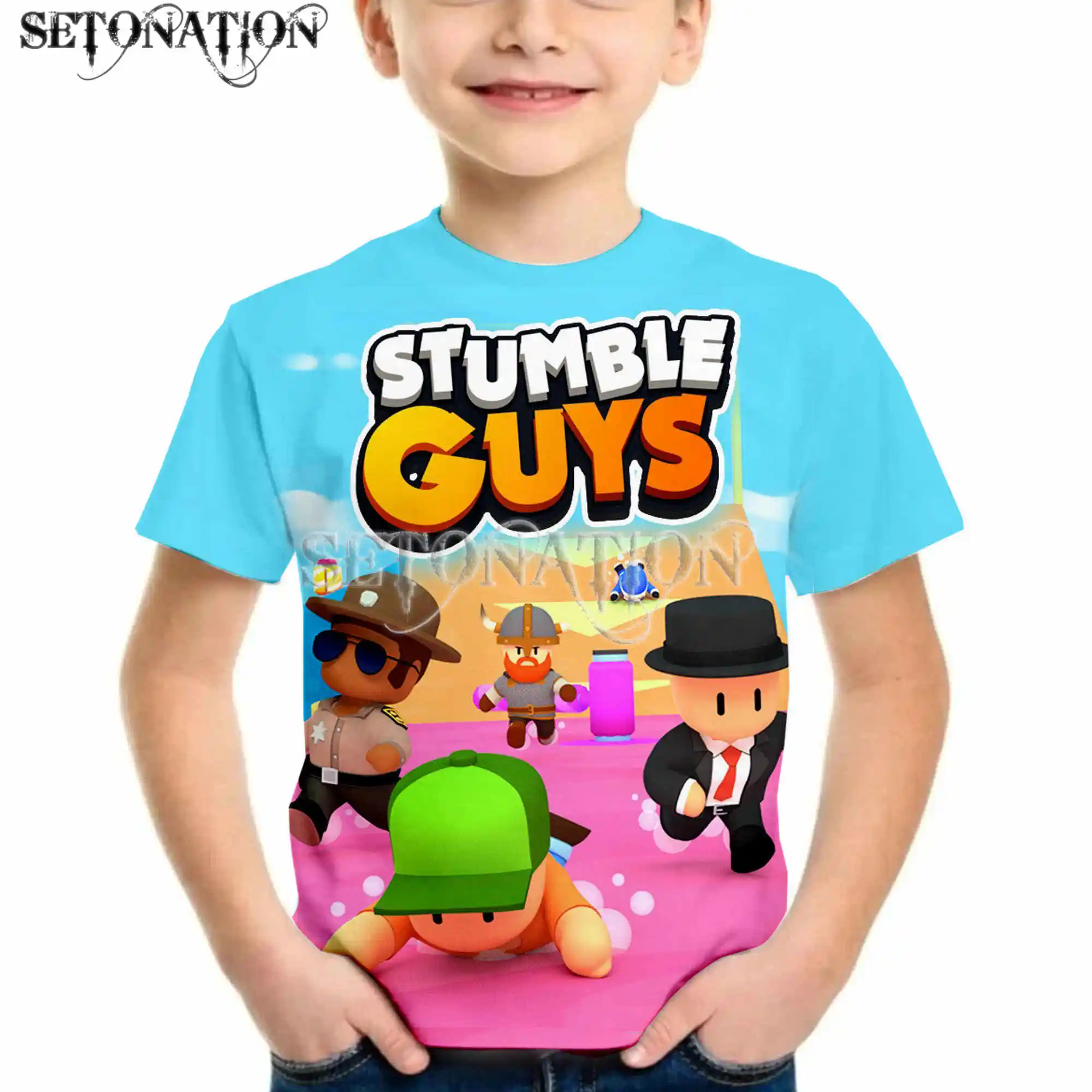 Kawaii Мультяшные парни мультфильм мальчиков 3D печать футболка o-образный вырез рубашка рукава Детская одежда повседневные день рождения топы