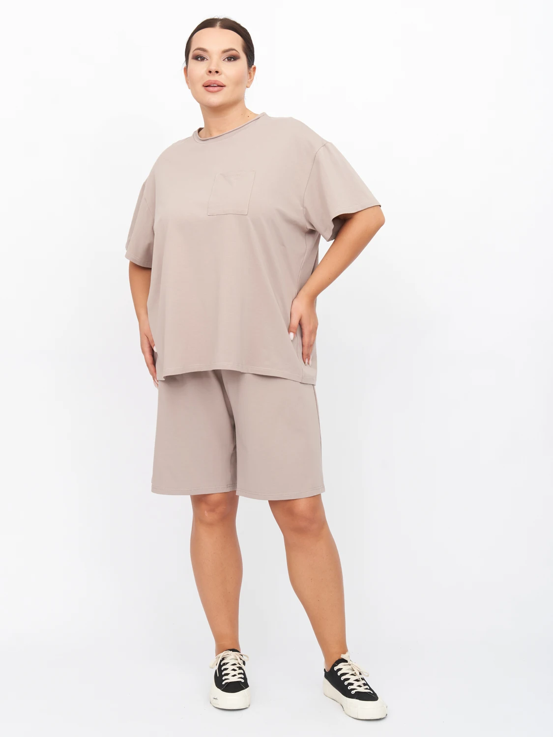 Футболка FU20502BEG18 плюс сайз