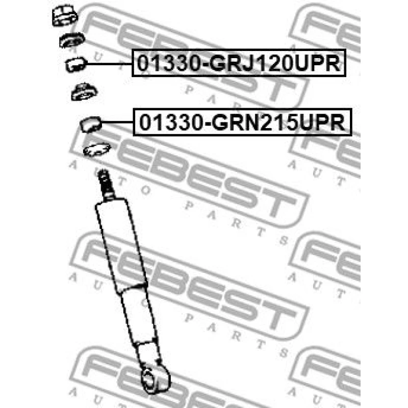 Втулка задн амортизатора TOYOTA LAND CRUISER PRADO 120 2002-2010 01330-GRN215UPR FEBEST Опоры амортизаторов