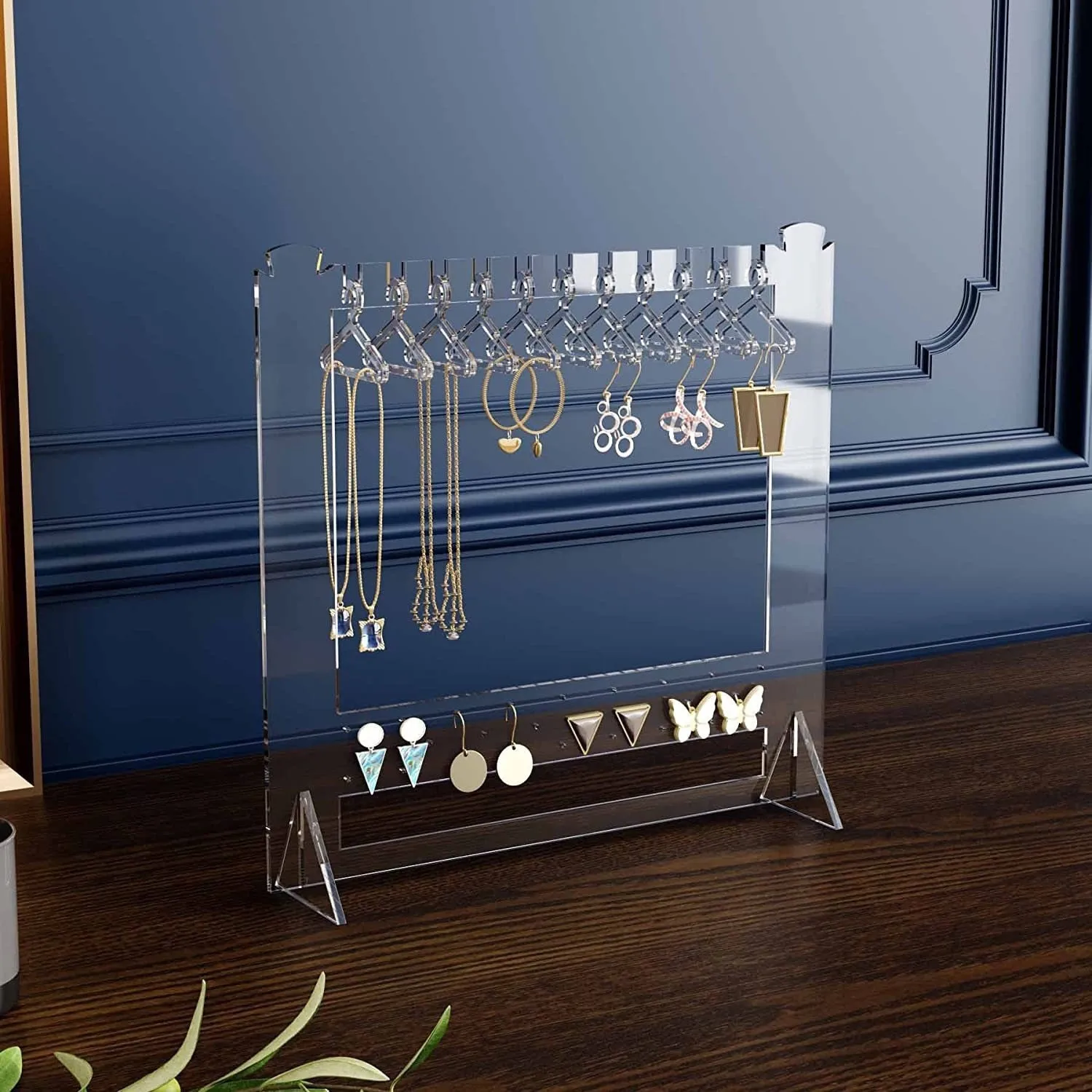 

Clear Acrylic Jewellery Display Stand for Earring, Necklace, Bracelet, Ring, Jewellery Holder Jewellery Storage Rack Organisers