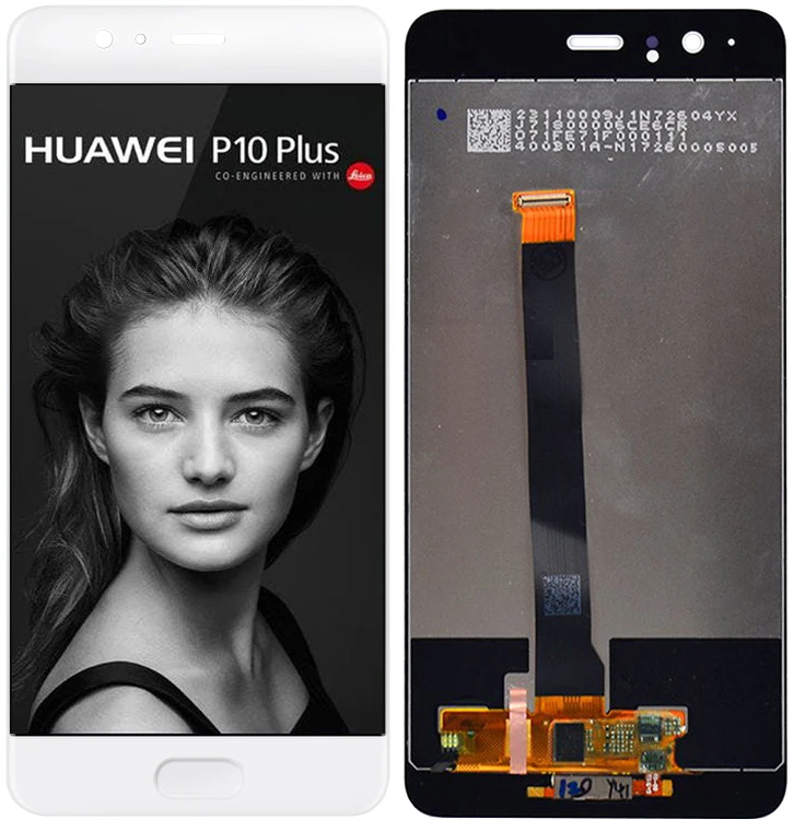 Дисплей для Huawei P10 Plus в сборе с тачскрином и датчиком отпечатка пальца белый -