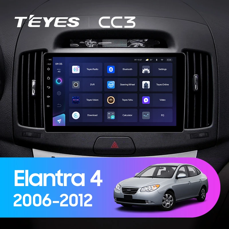 TEYES CC3 Штатная магнитола For Хендай Элантра 4 HD Hyundai Elantra 2006 - 2012 до 8-ЯДЕР 6 + 128ГБ 27EQ DSP
