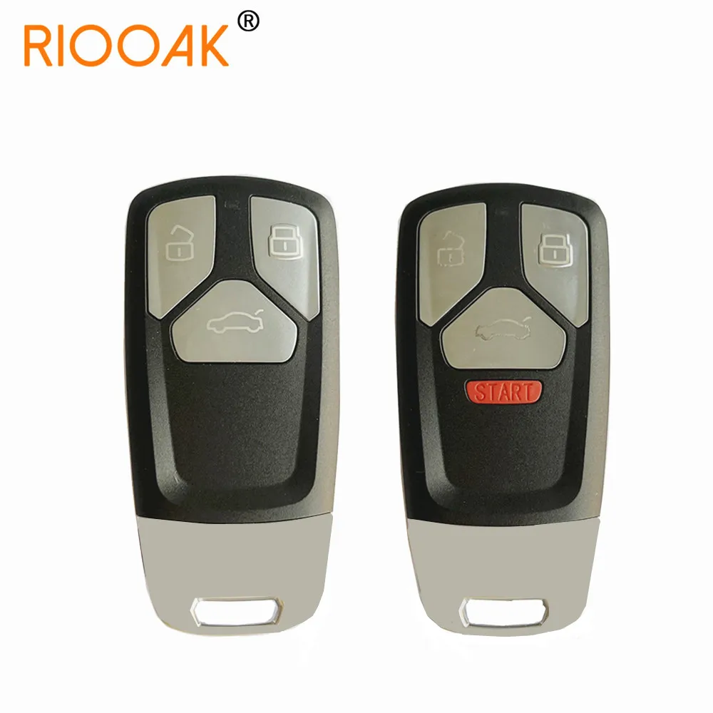 For Audi A5 S5 Q7 SQ7 A4L 2016 2017 2018 2019 3 Buttons Uncut Key Fob Blank Case Replacement Smart Remote Car Key Shell