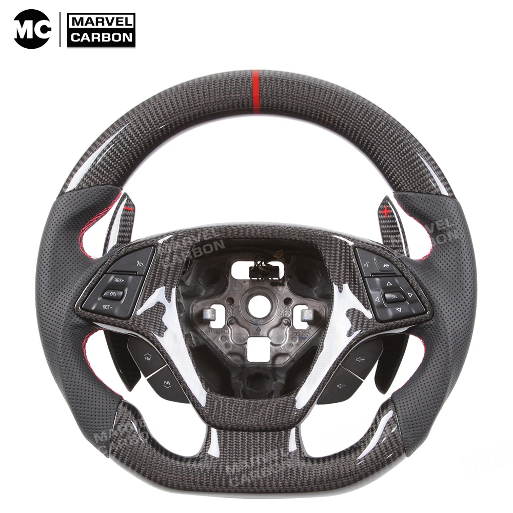 

100% REAL CARBON FIBER STEERING WHEEL COMPATIBLE WITH Chevrolet Camaro