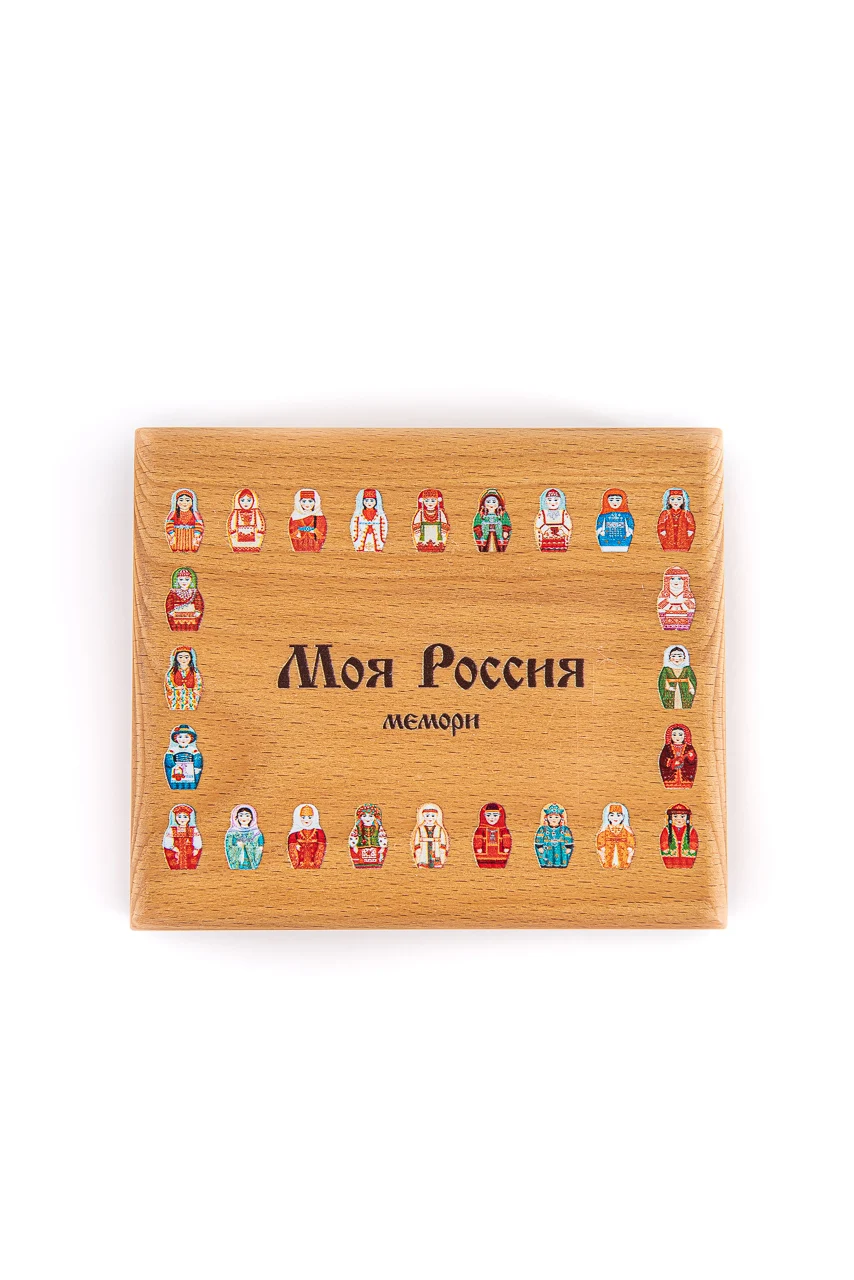 Мемори ZARTOY &quotМоя Россия&quot в деревянной коробочке |