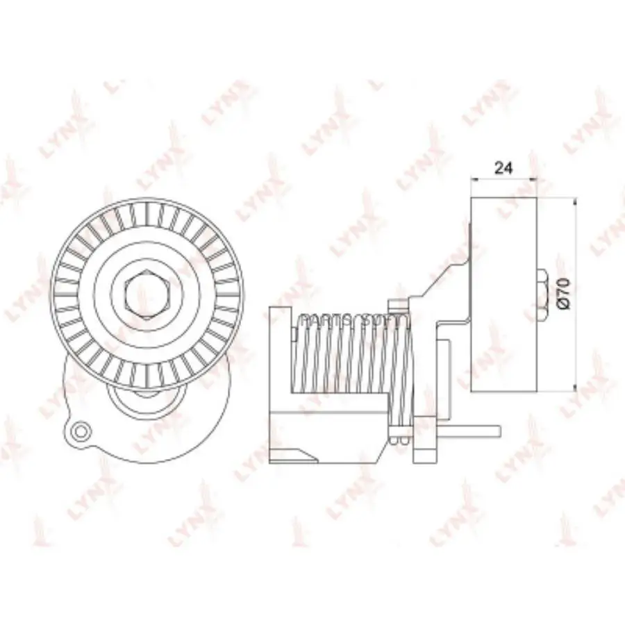 LYNXAUTO PT3148 Натяжитель поликлинового ремня LCV  1шт