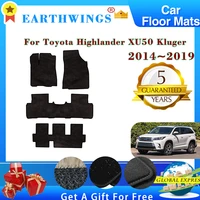 car floor mats fit for toyota highlander xu50 kluger 20142019 seven seats panel footpads carpet cover pad foot pads accessories