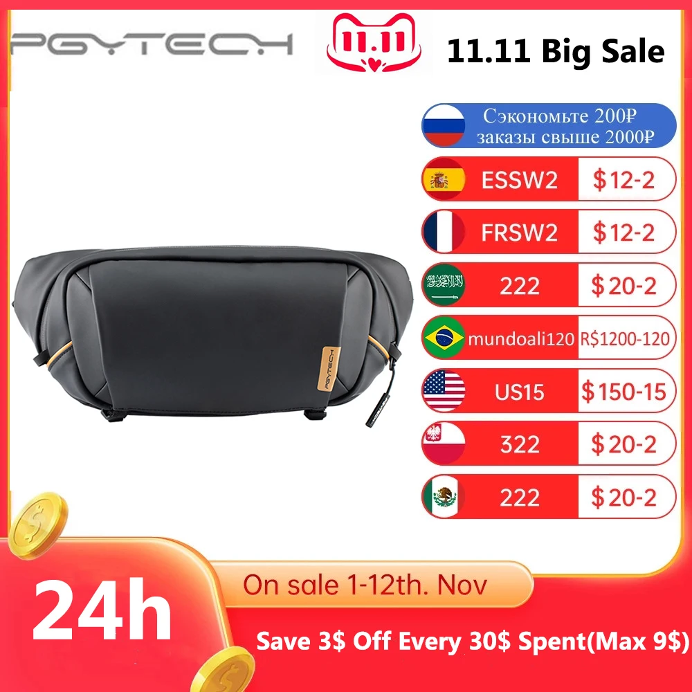 Tanie PGYTECH OneGo Solo Pasek Do Aparatu Torba, Crossbody Talia 3L Mała Torba Na Aparat Outdoor Shouder Torba Podróżna Piterek Dla Mężczyzn I Kobiet