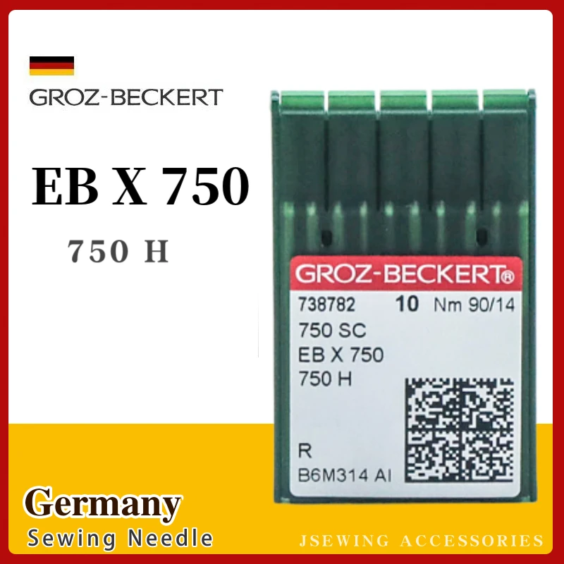 

Игла EBX750 Groz-Beckert для швейной машины с отверстиями для пуговиц 750SC 750H 750LG SY6482 08:30 подходит для Reece S2, 10 шт.