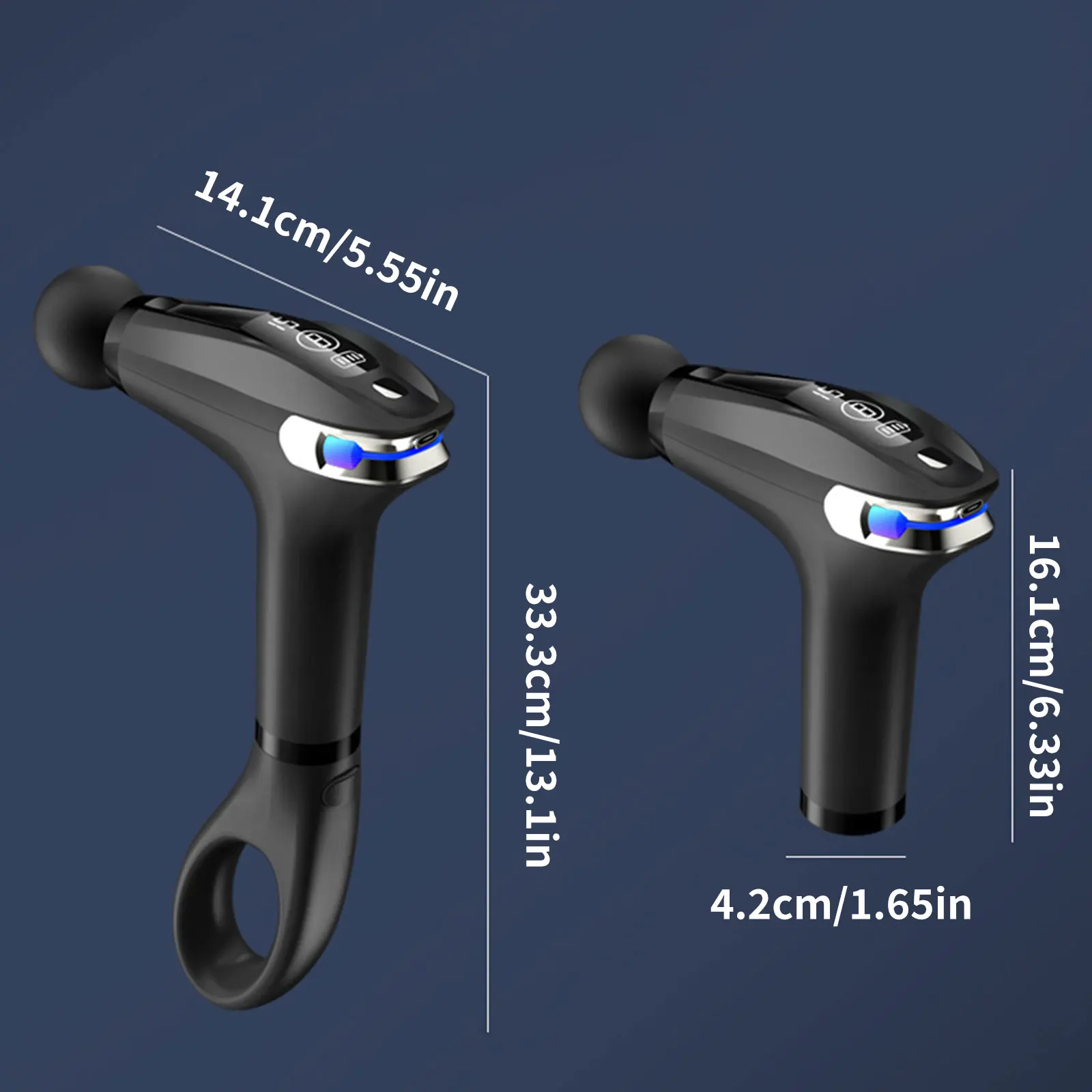 Мощный ударный массажер с удлиненной эргономичной ручкой